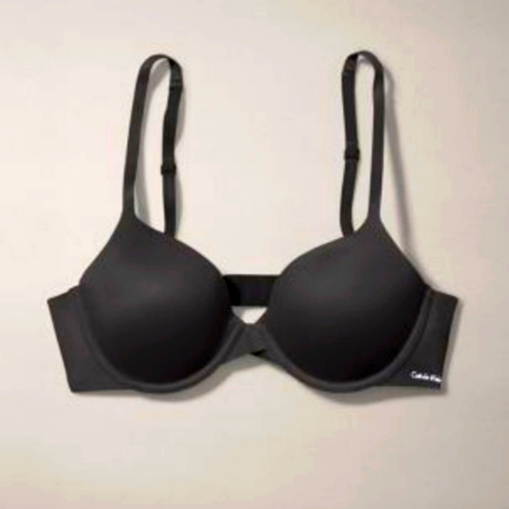NWT Calvin Klein Perfect Fit Lightly Lined Full Coverage Bra, Black, Sz 34B